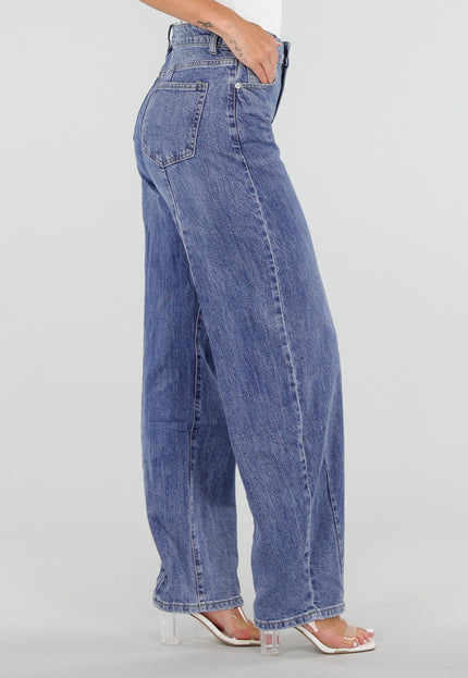 NEW290726 Blauwe Barrel Jeans