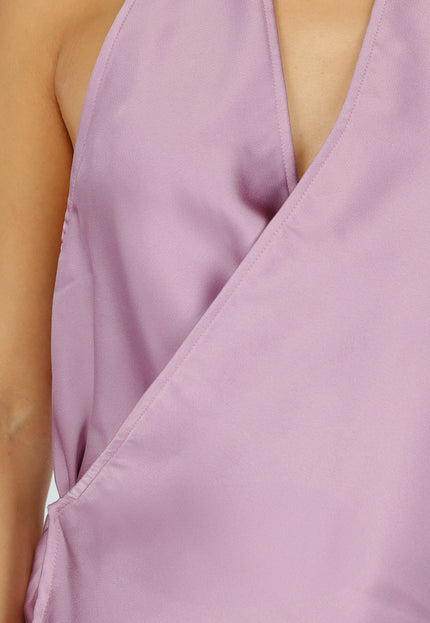 NEW290726 Lila Halter Wikkel Top met Open Rug
