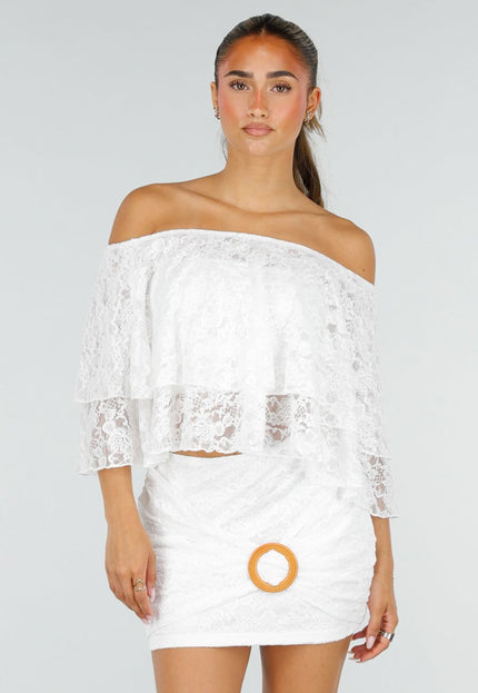 NEW290726 Witte Kanten Two Piece Set