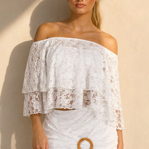 NEW290726 Witte Kanten Two Piece Set
