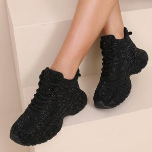 NEW290726 Zwarte Sneakers met Strass