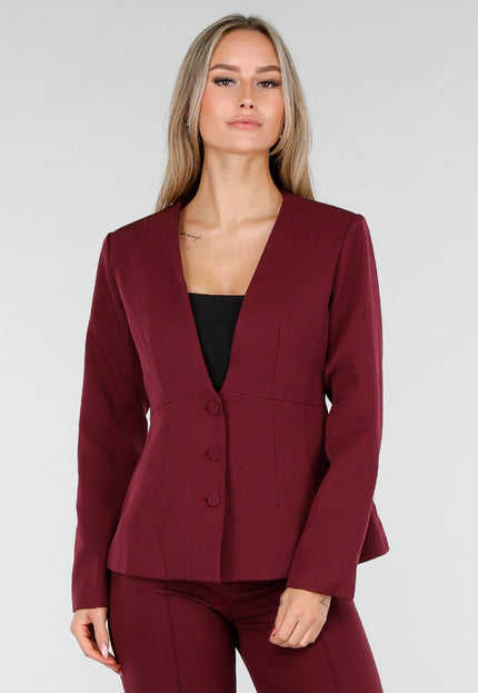 NEW291025 Burgundy Blazer