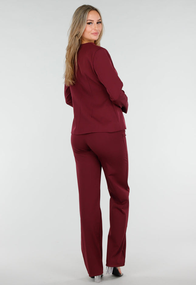 NEW291025 Burgundy Blazer