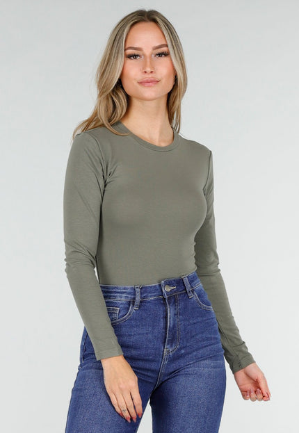 NEW291025 Groene Body met Stretch