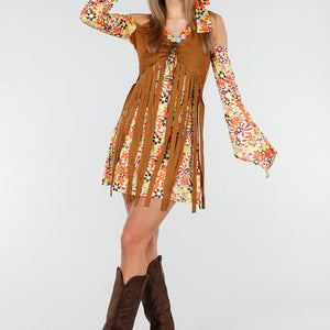 KOSTUUM Hippie Jurk met Gilet