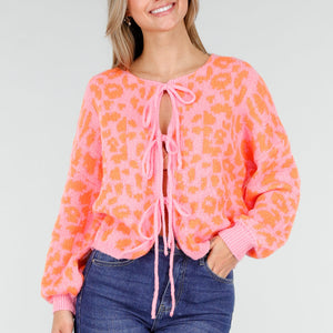 NEW291025 Neonroze Panterprint Trui