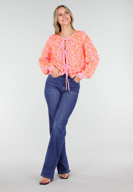 NEW291025 Neonroze Panterprint Trui