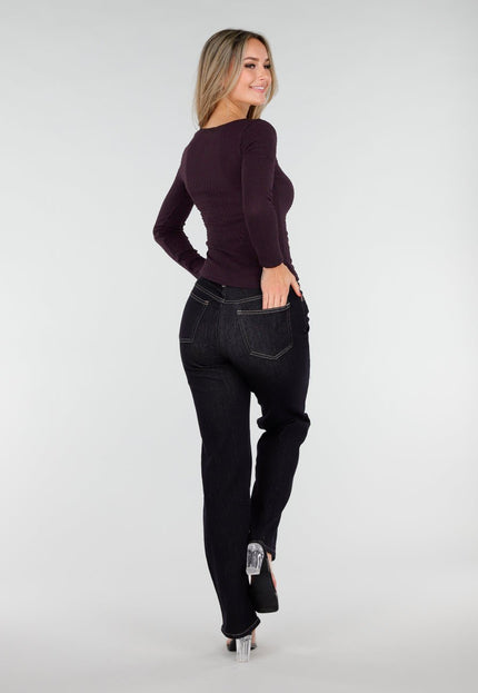 NEW291025 Paarse Stretch Top