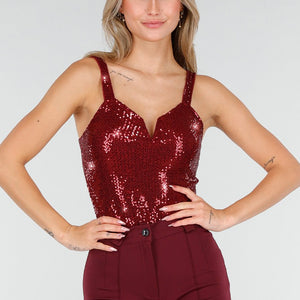 Rode Glitter String Body