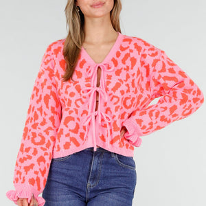 NEW291025 Roze Panterprint Trui