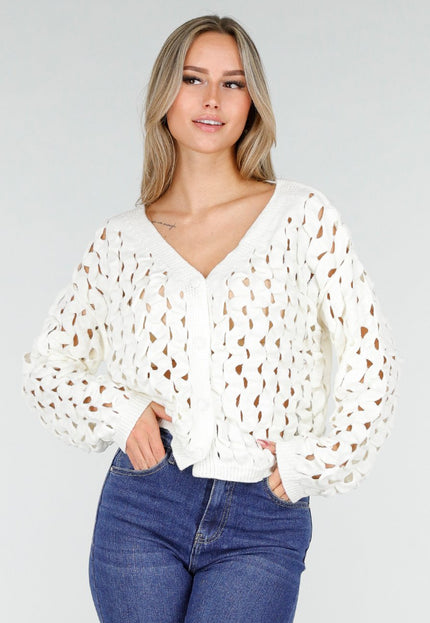 NEW291025 Witte Gebreide Trui