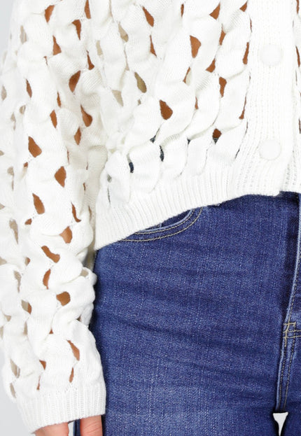 NEW291025 Witte Gebreide Trui