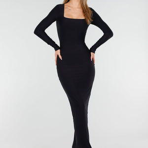 Zwarte Corrigerende Stretch Skins Jurk