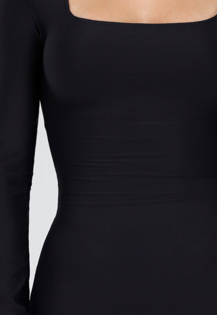 Zwarte Corrigerende Stretch Skins Jurk