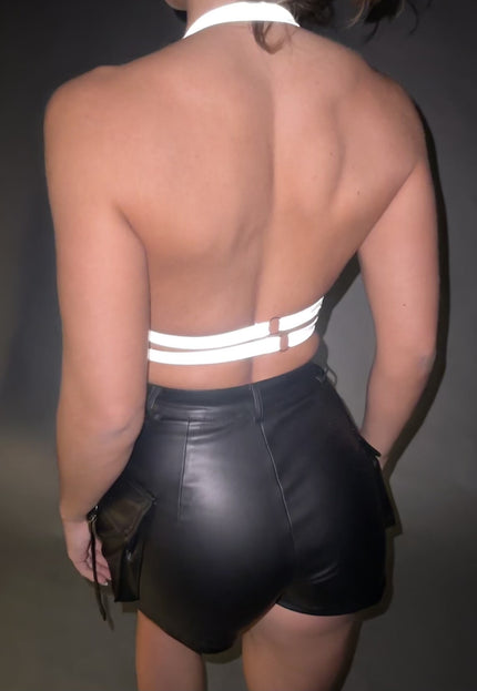 NEW2911 Reflecterende Halter Top