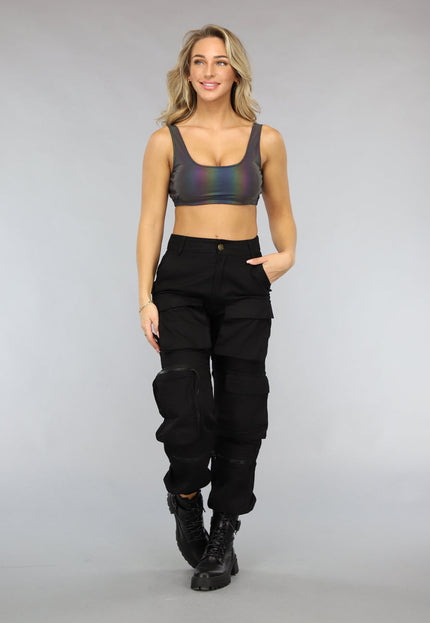 NEW2911 Reflecterende Korte Top