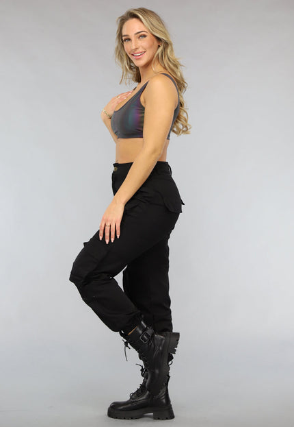 NEW2911 Reflecterende Korte Top