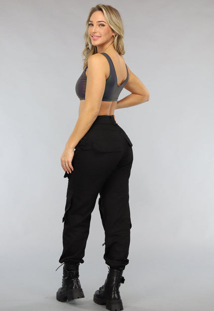 NEW2911 Reflecterende Korte Top