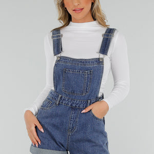 NEW300425 Denim Tuinbroek Playsuit