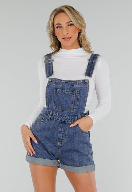 NEW300425 Denim Tuinbroek Playsuit