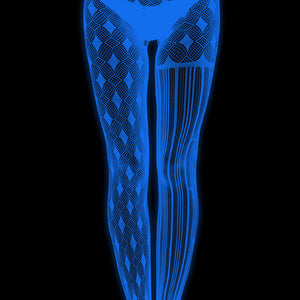 NEW300425 Glow in the Dark Panty met Ruiten en Strepen