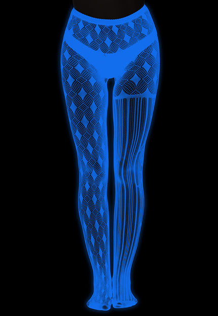 NEW300425 Glow in the Dark Panty met Ruiten en Strepen