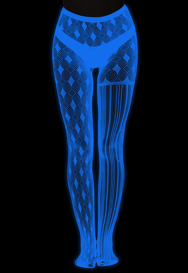 NEW300425 Glow in the Dark Panty met Ruiten en Strepen