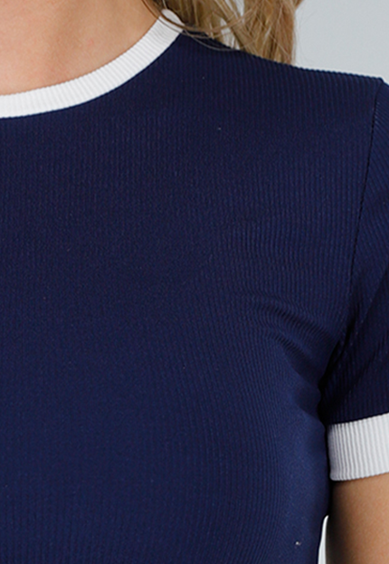 NEW300425 Navy Two Piece Set met Stretch