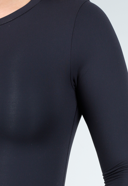 NEW300425 Zachte Zwarte Stretch String Bodysuit