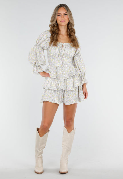 NEW300725 Beige Hoge Cowboylaarzen