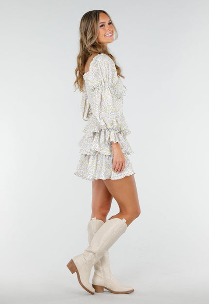 NEW300725 Beige Hoge Cowboylaarzen