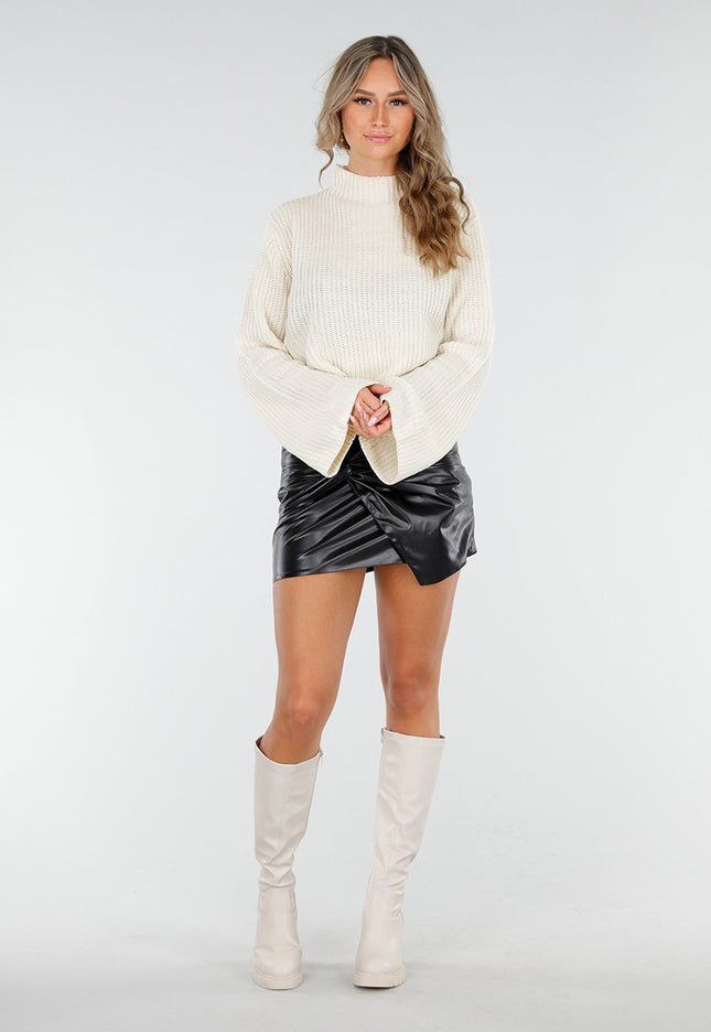 OP=OP.49.NL Crèmekleurige Hoge Laarzen