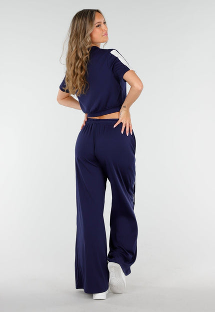 OP=OP.36.NL Donkerblauwe Set met Vestje en Wijde Broek