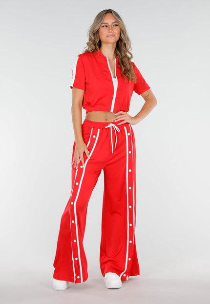 NEW300725 Rode Set met Vestje en Wijde Broek