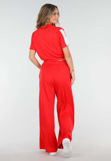 NEW300725 Rode Set met Vestje en Wijde Broek