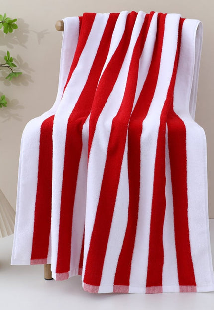 NEW300725 Rood-Witte Badstof Handdoek Retro