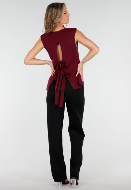 NEW300725 Top met Gouden Knopen Rood