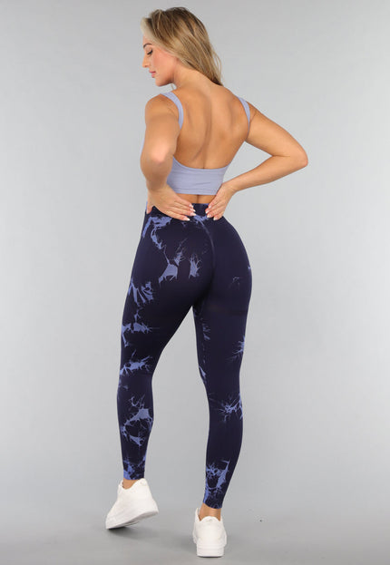 NEW3010 Blauwe Sporttop met Open Rug en Padding