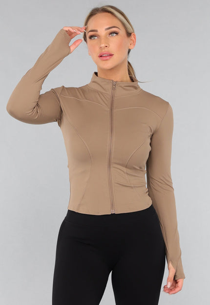 NEW3010 Camel Sportvestje met Rits