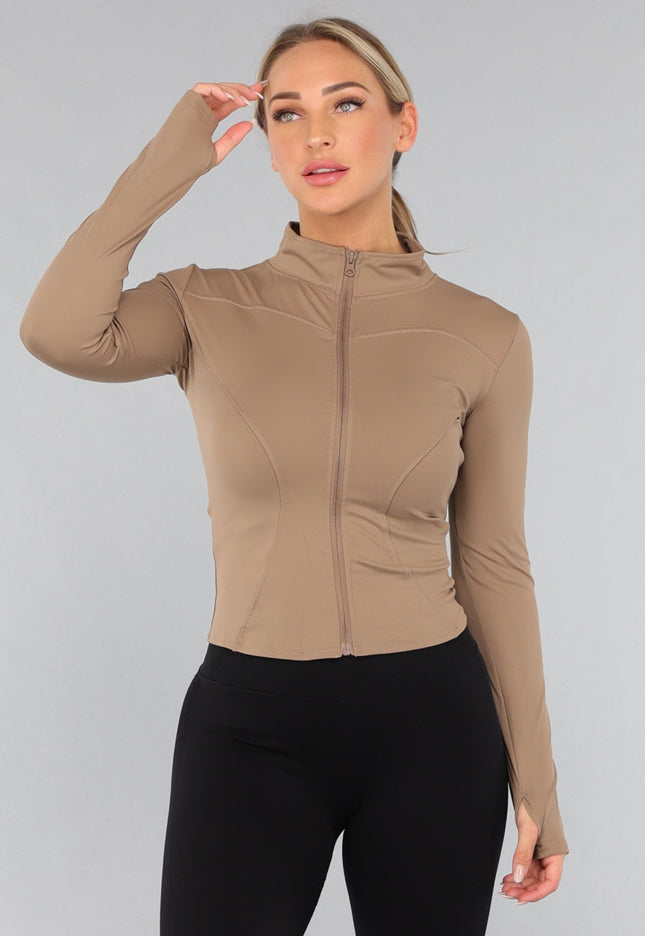 NEW3010 Camel Sportvestje met Rits