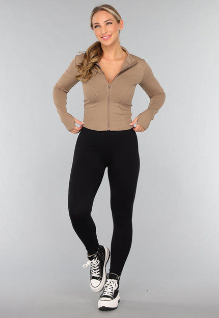 NEW3010 Camel Sportvestje met Rits