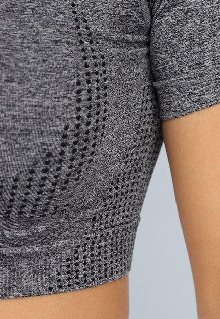 NEW3010 Cropped Sporttop in Grijs