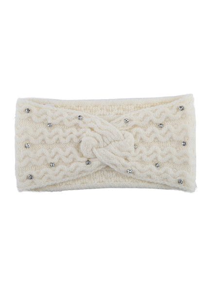 NEW3010 Gebreide Haarband met Glitter Steentjes