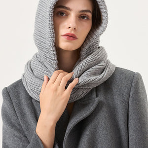 OP=OP.51.NL Gebreide Sjaal met Capuchon