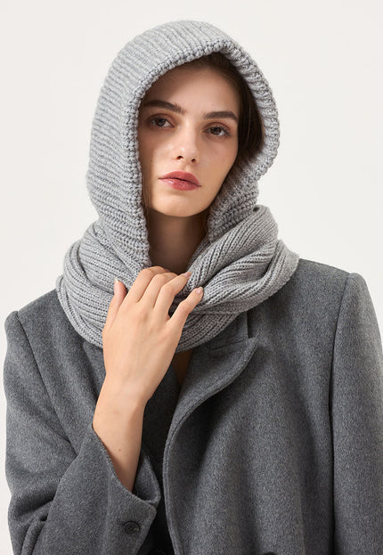 OP=OP.51.NL Gebreide Sjaal met Capuchon