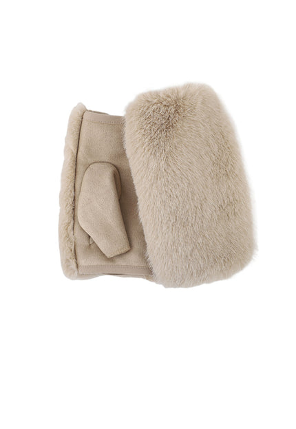 NEW3010 Halve Faux Fur Handschoenen