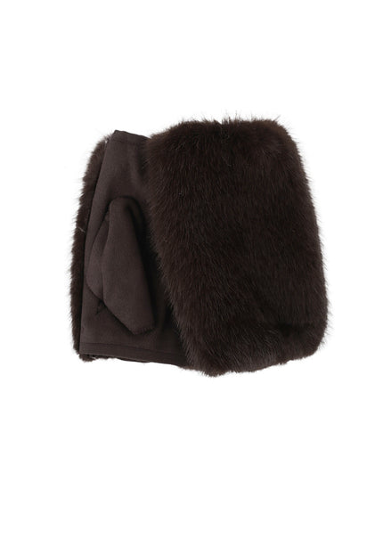 NEW3010 Halve Faux Fur Handschoenen