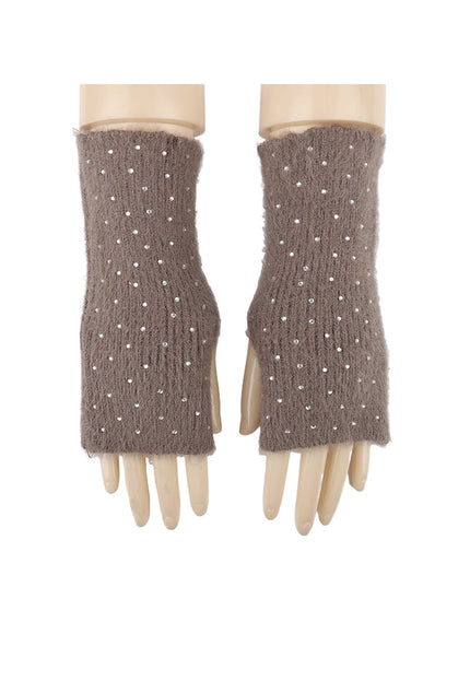 NEW3010 Halve Hanschoenen met Strass Steentjes