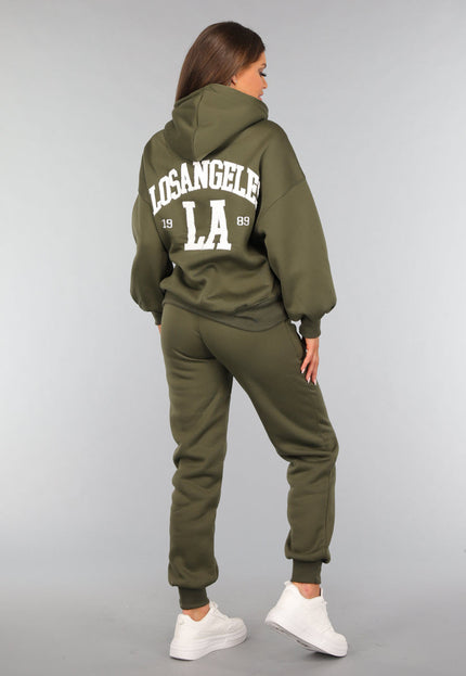 OP=OP.32.NL Khaki Joggingpak met Tekst