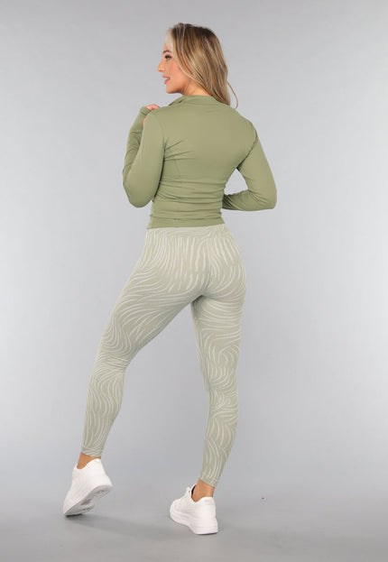 NEW3010 Khaki Trainingsjack met Duimgaten